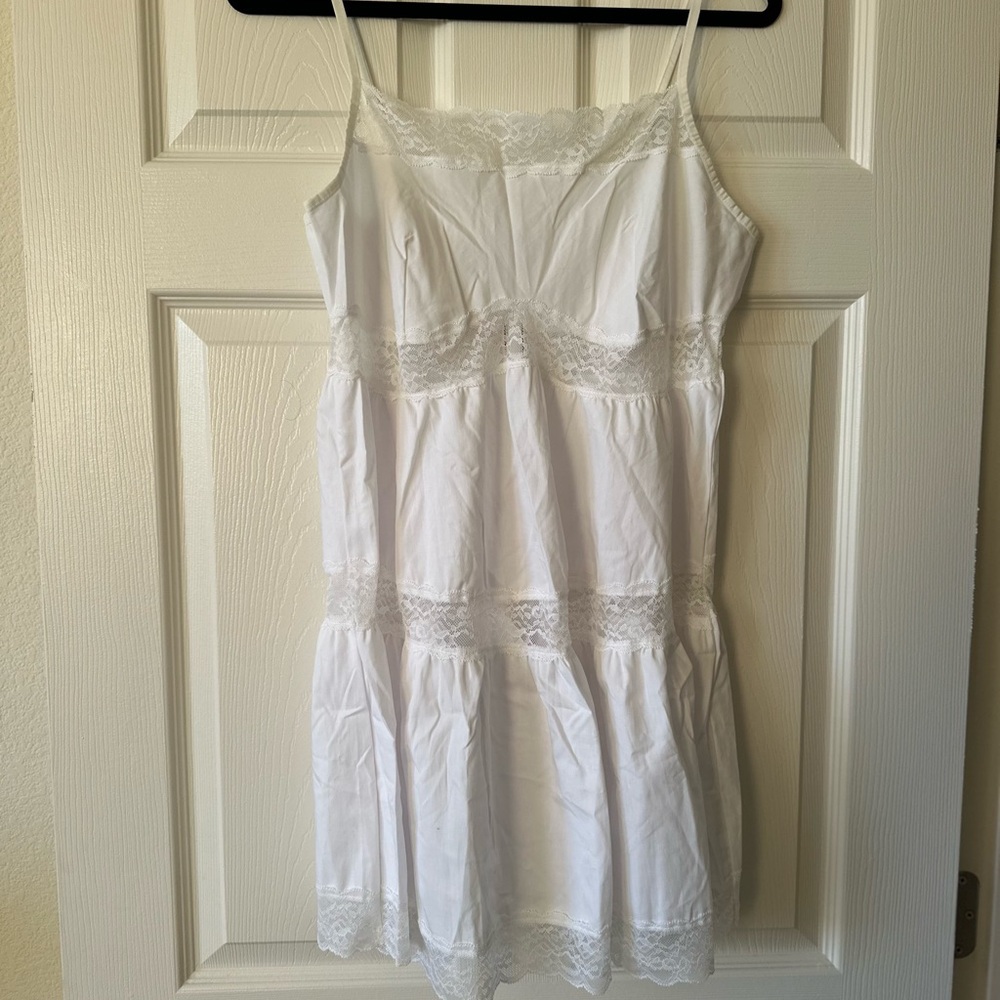 PINK Victoria's Secret White Lace Swim Cover Up